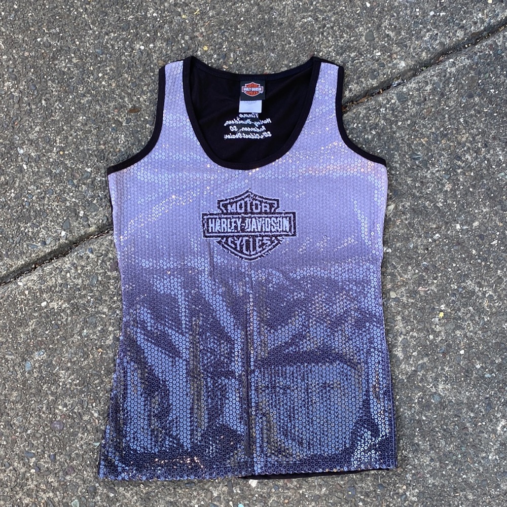 Sequined HARLEY DAVIDSON tank top (AB)